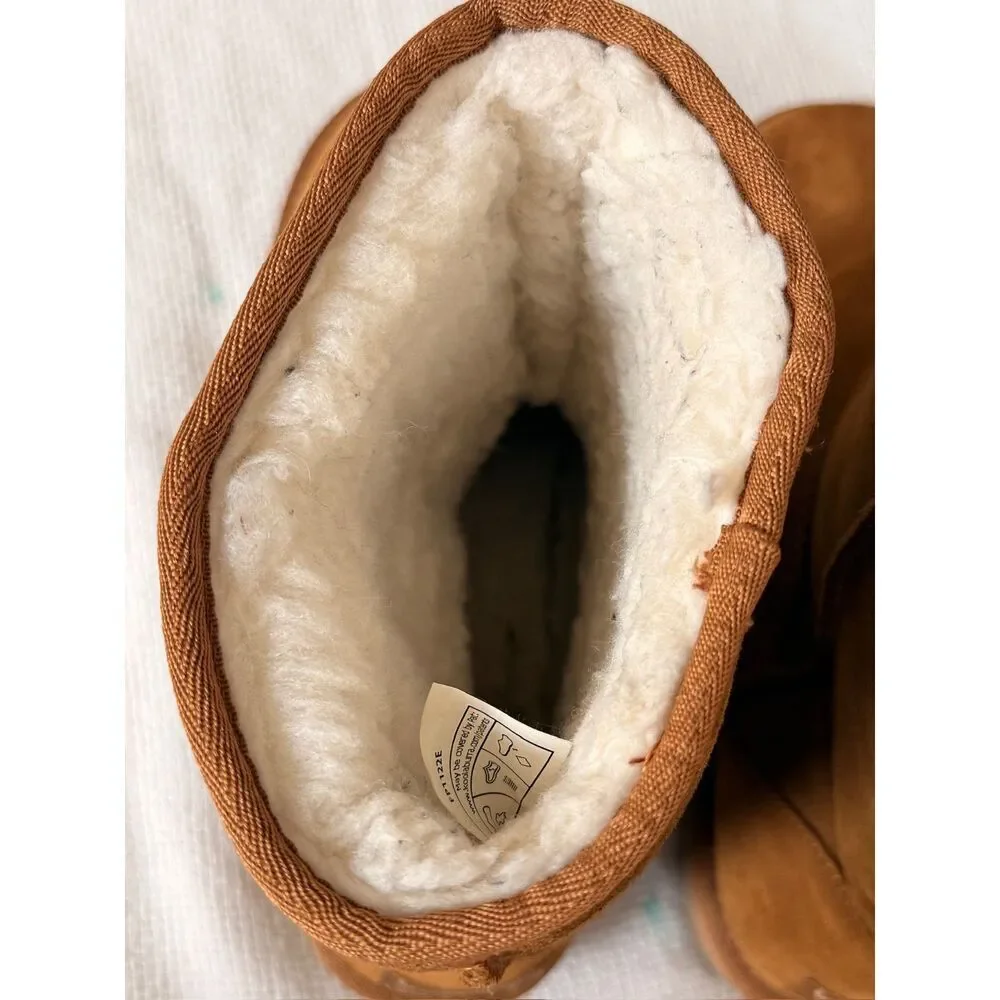Koolaburra by UGG Short Boot Women's | Chestnut Suede Sherpa Style 1017090W